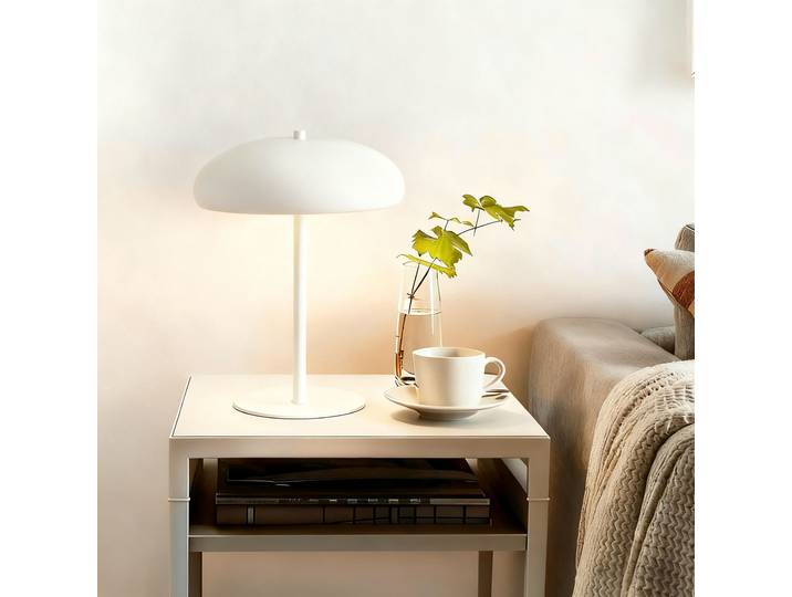OTTO HOME Tischleuchte Jessee , beige, 1, Ø 25cm H: 32cm, 1 Stk., Leuchten, blendfreies Licht - ideal als Deko- oder Nachttischleuchte, Tischleuchte