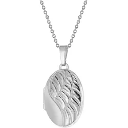 trendor 75772 Damen-Kette mit Flügel-Medaillon Silber 925, 42 cm