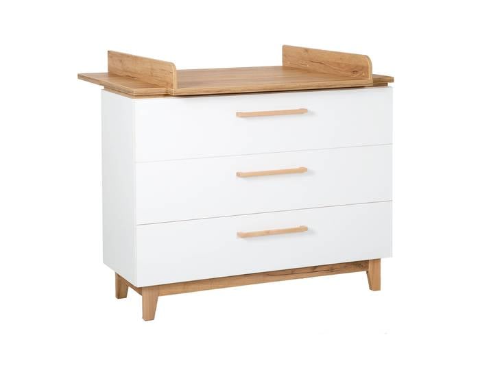 Wickelkommode 'Finn' mit Wickelansatz, Schubladendämpfung, 3 Schubladen, Wickelhöhe 94 cm