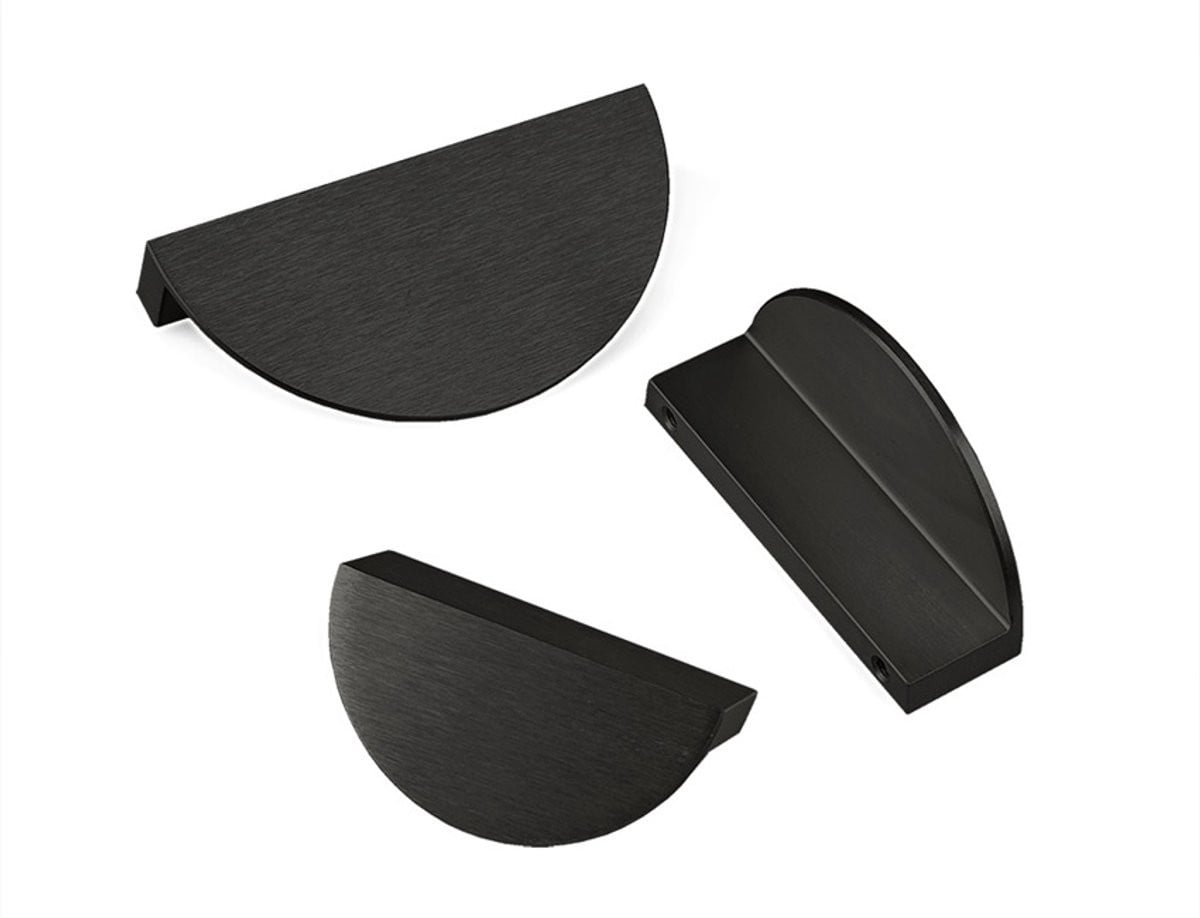 Darby Lunar Half ronde keukengreep mat zwart 100x50 mm inclusief schroeven
