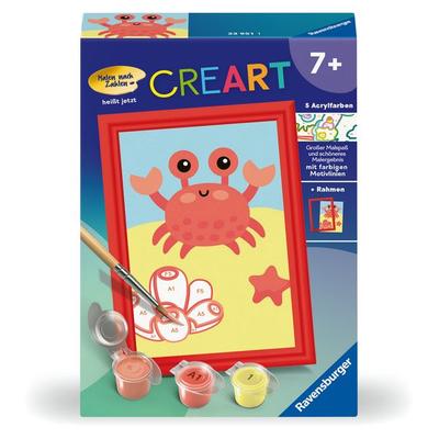 CreArt, Malen nach Zahlen Kinder - Fröhliche Krabbe