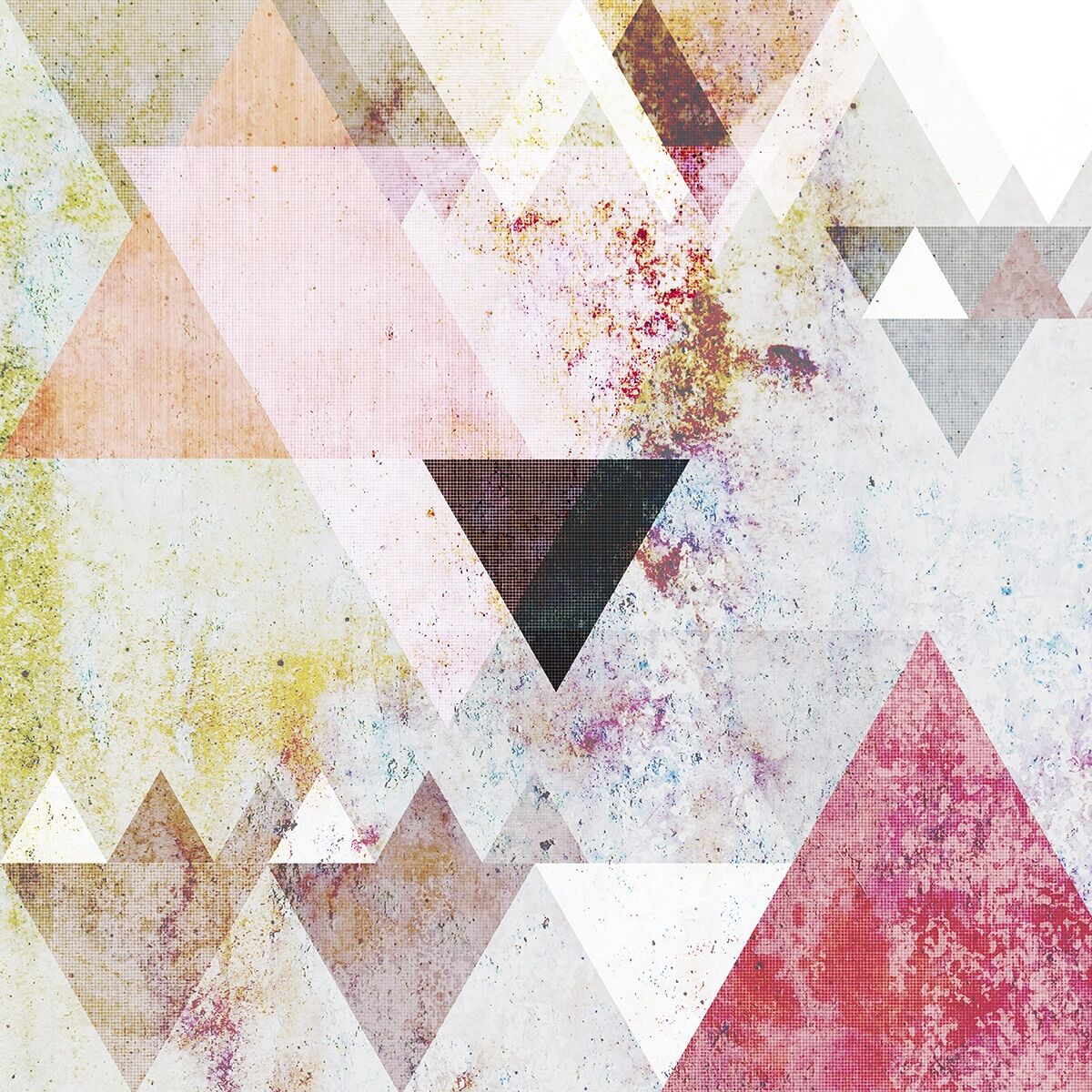 Rasch Plantilla Triangles rosas . Verde