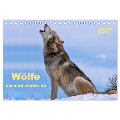 Wölfe - sie sind wieder da (Tischkalender 2027 DIN A5 quer), CALVENDO Monatskalender