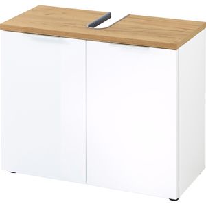 Germania Waschbeckenunterschrank Pescara, stehend, hochglanz weiß, mit 2 Türen, 70 x 58 x 34 cm