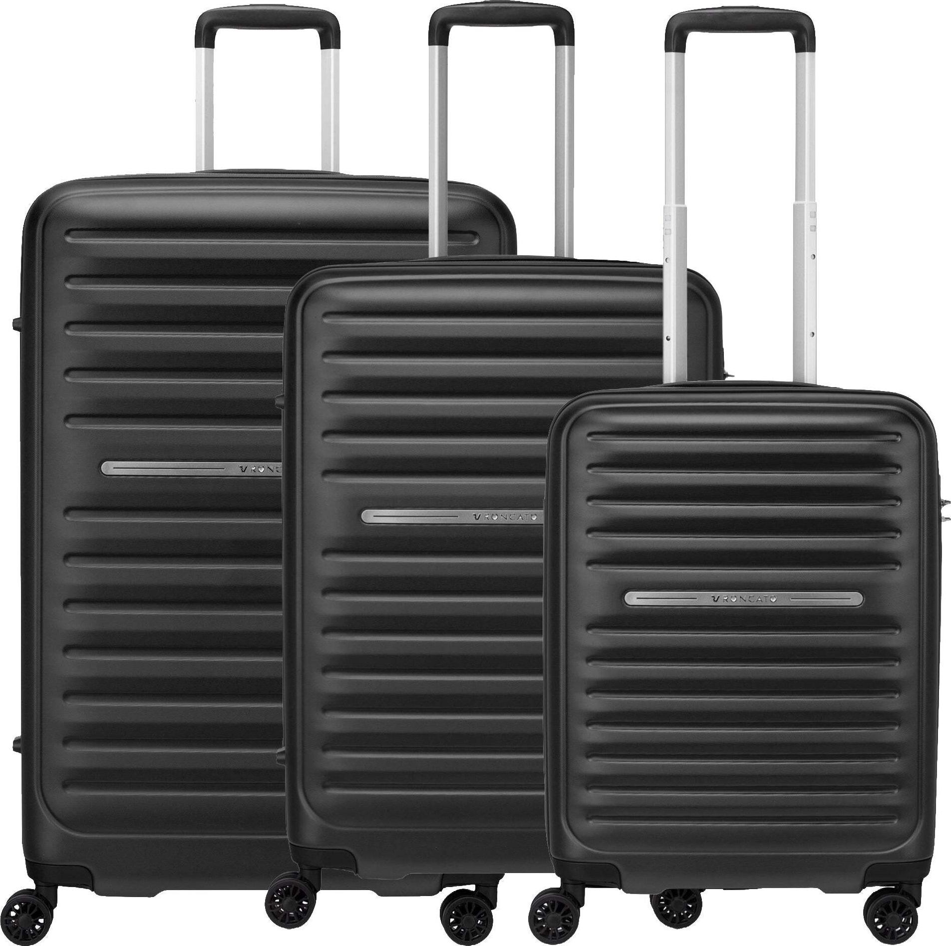 Ibiza - 4-Rollen-Trolley-Set 3 tlg. (schwarz)