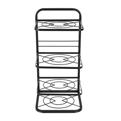 Livingandhome Küchenregal 4-stufiges Topfregal aus Eisen – platzsparend & stabil
