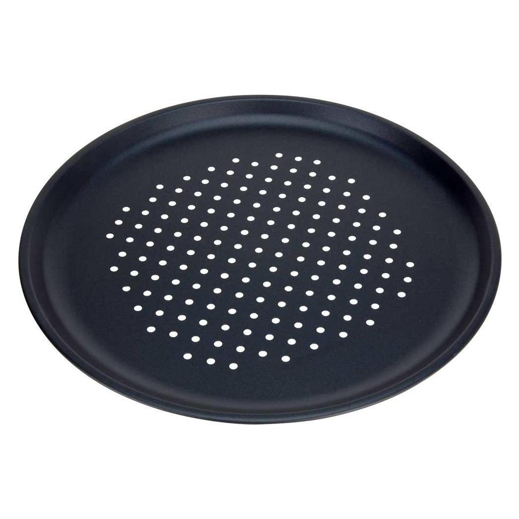 Excellent Houseware EH Pizza-Backblech - 32 cm Durchmesser - rund - Metall - Antihaftbeschichtung - Belüftungslöcher (40946447)