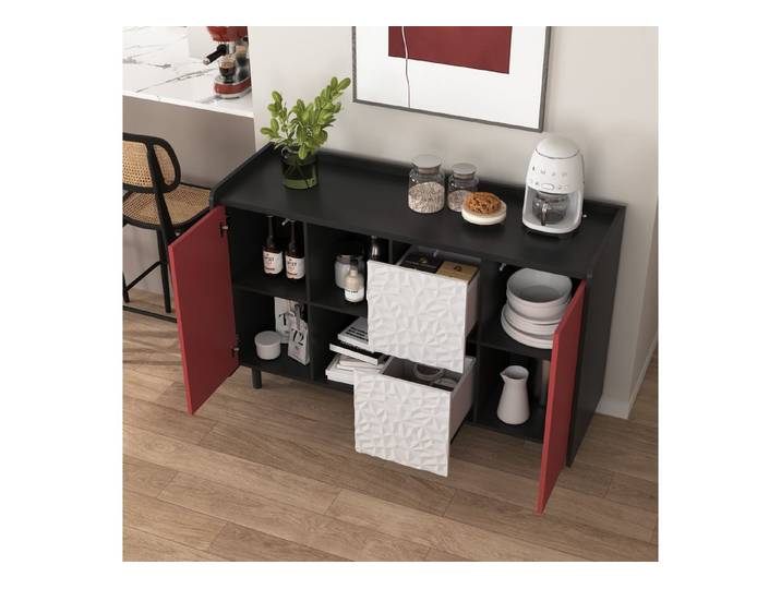 HAUSS SPOLE Sideboard Buffetschrank Vorratsschrank Aufbewahrungsschrank für Küche, Esszimm