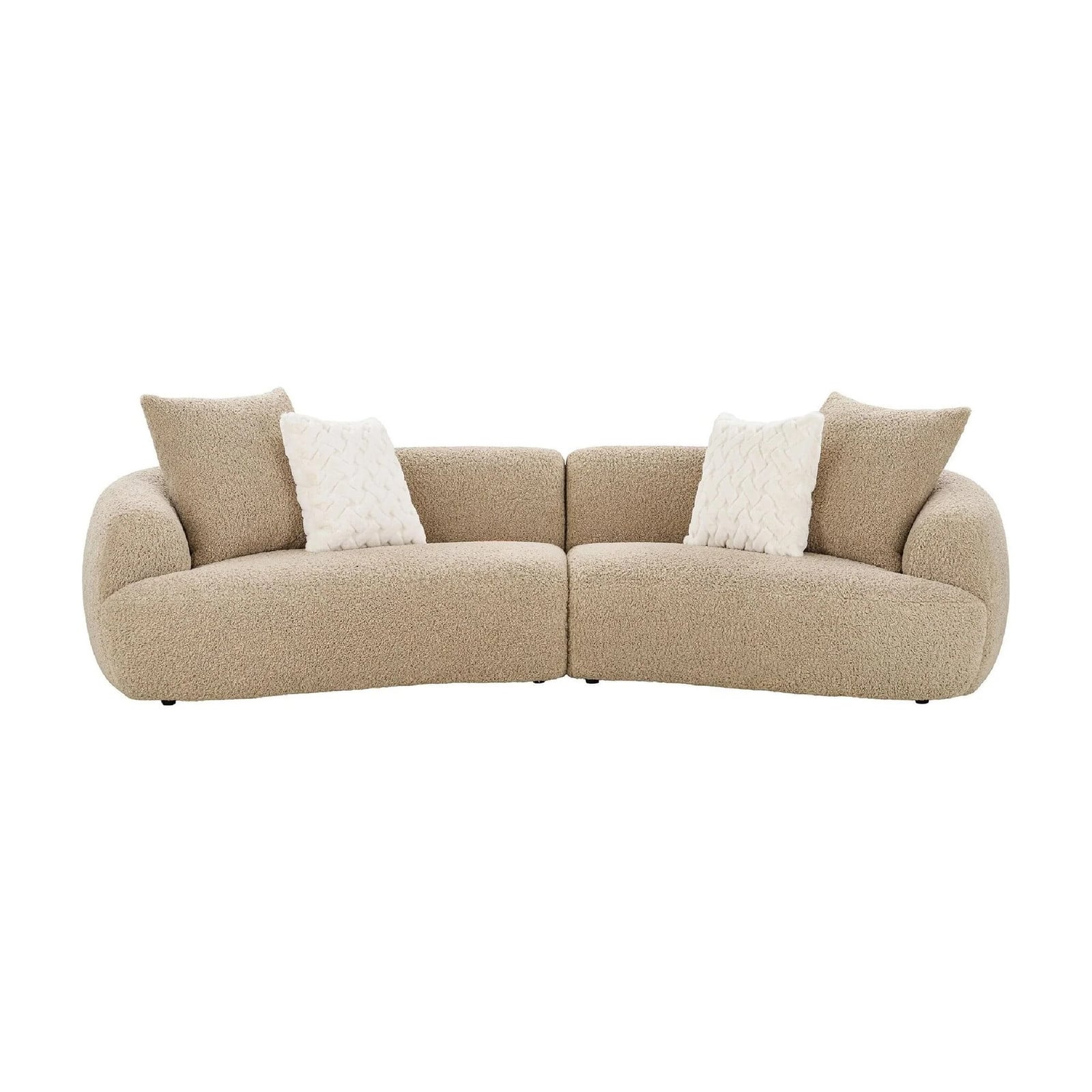 Nest of Nora Bank met 4 losse rugkussens - Sofa - Lichtbruin