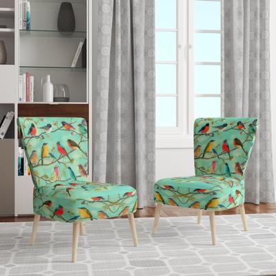 DESIGN ART "Designart ""Segment Layers Of Marbled Rock"" Upholstered Floral Accent Chair - Mid-Century Arm Chair For Bedroom"
