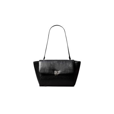 Handtasche CALVIN KLEIN "EMBLEM HW PADDED SATCHEL", Damen, Gr. B/H/T: 29cm x 22,5cm x 14cm, schwarz, Lederimitat, unifarben, Taschen Handtasche, Umhängetasche, Schultertasche mit Schmucklogo