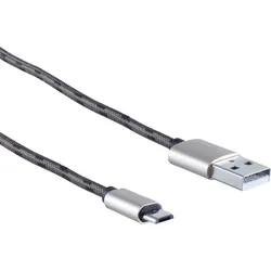SHVP BS1450082 - USB-A-Stecker > USB MicroB Stecker Nylon braun 2