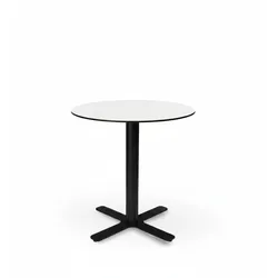 Runder Tisch Ø70 Goya Hpl garbar Holz Metall Schwarz Weiß