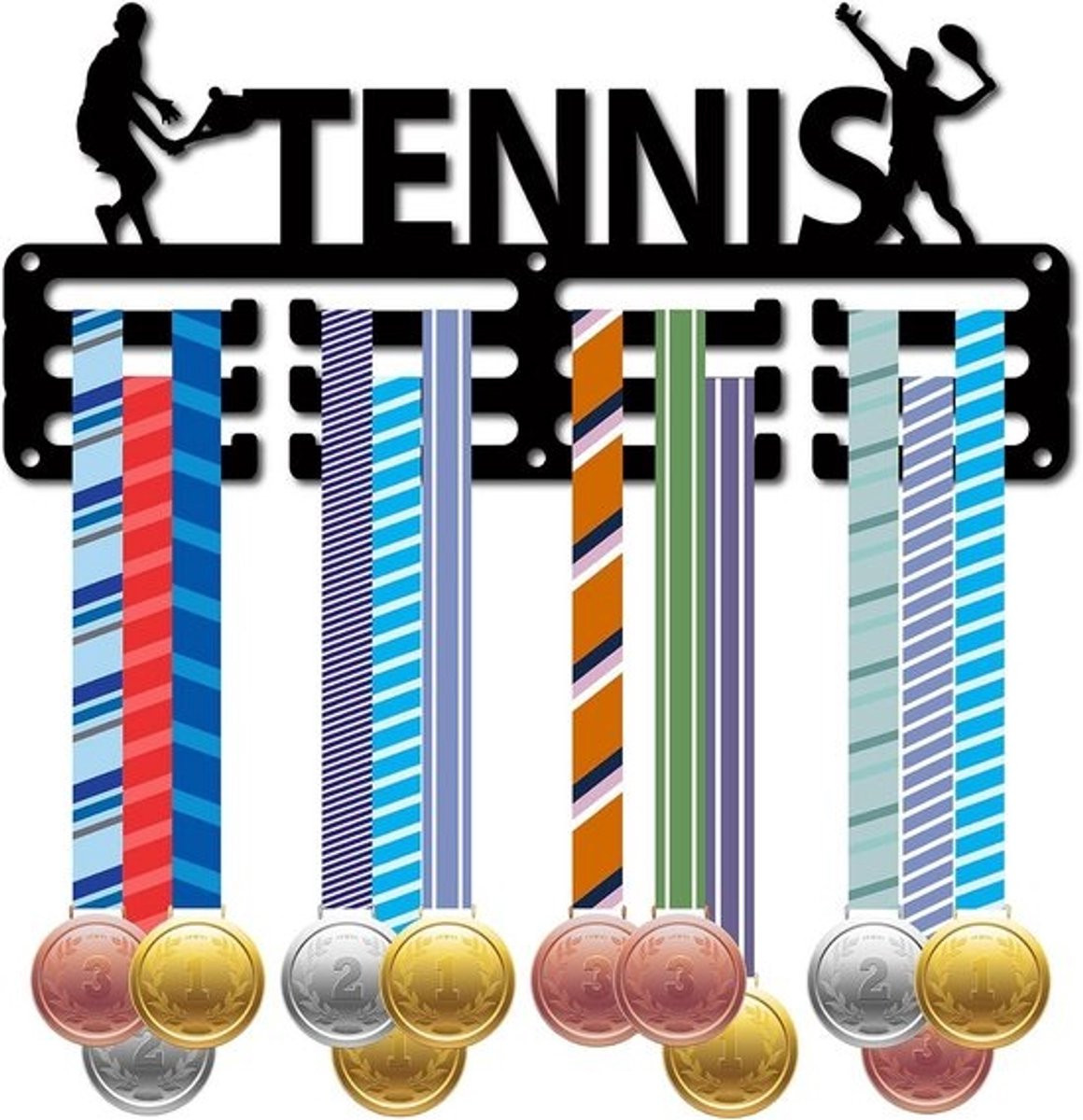 Medaillehouder Wandrek voor Sportmedailles - Metalen Display voor Hardlopen, Zwemmen en Gymnastiek
