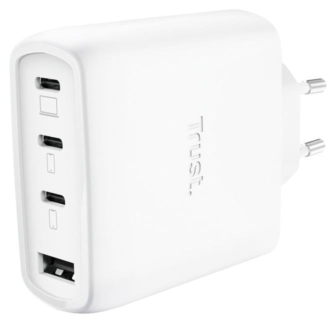 Trust MAXO 65W 4P GAN Charger Oplader Wit