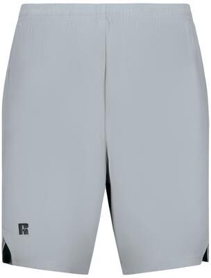 Russell Athletic R20SWM Legend Stretch Woven Shorts in Grid Iron Silver size Medium   Polyester/Spandex Blend