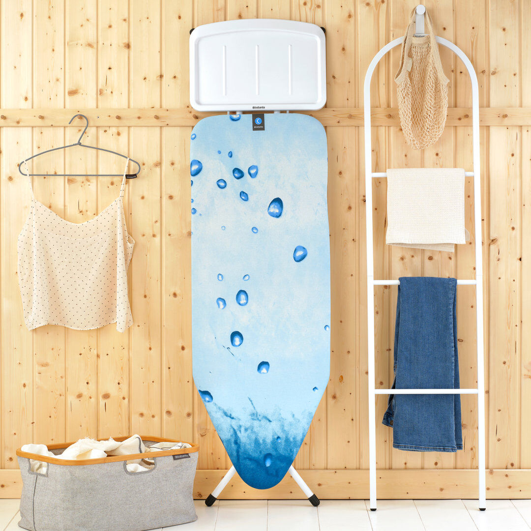 Brabantia Size C Ironing Board with Solid Steam Unit Holder Ice Water 48cm W X 7.5cm L