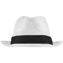 Myrtle Beach Unisex Hut in Flecht-Optik MB6597 white/black L/XL