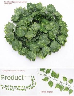 Inspired Finds Artificial Ivy Leaf Garland Hanging Vine For Wall And Room Decor golden Pothos Ring