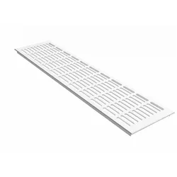 MS Beschläge Lüftungsgitter Belüftungsgitter Stegblech b 130mm x L 1000mm Verkehrsweiß RAL9016