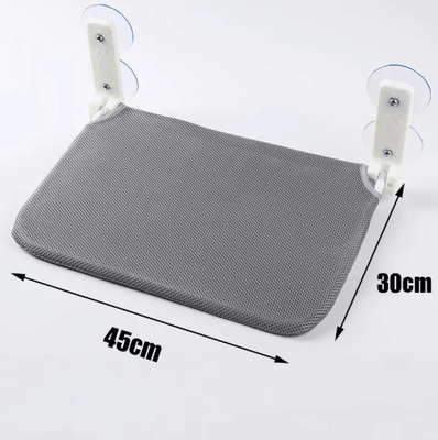 Inspire Picks Foldable Cat Window Hammock Bed Plush Mesh Wall Mounted Jumping Platform With Strong Suction Cups grey