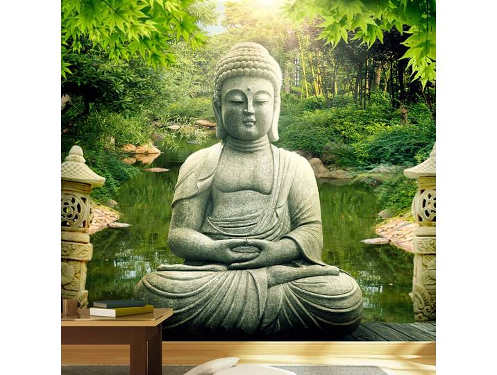 Vlies Fototapete Buddhas Garten 450 x 315cm