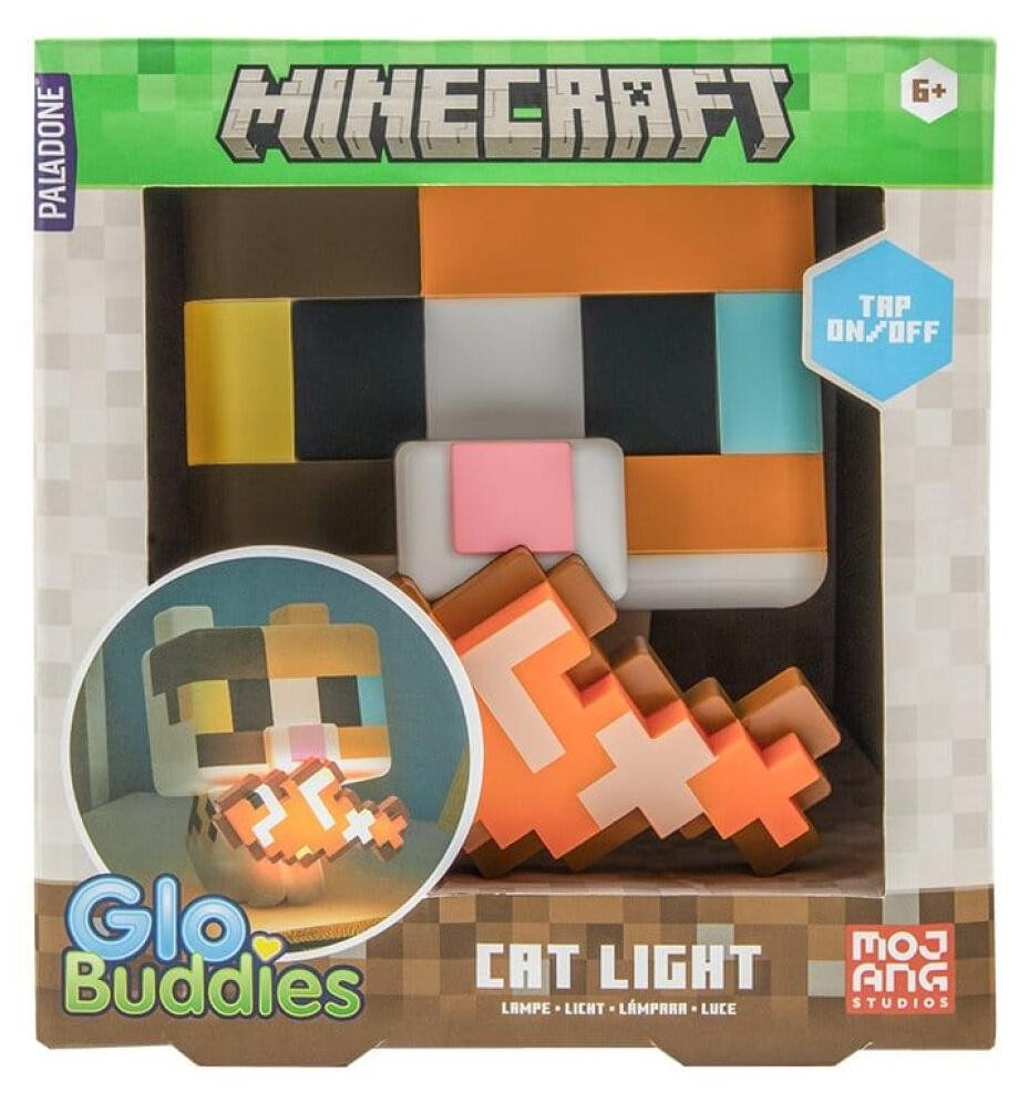 Paladone Minecraft GloBuddies Nachtlampje Kat 15 cm
