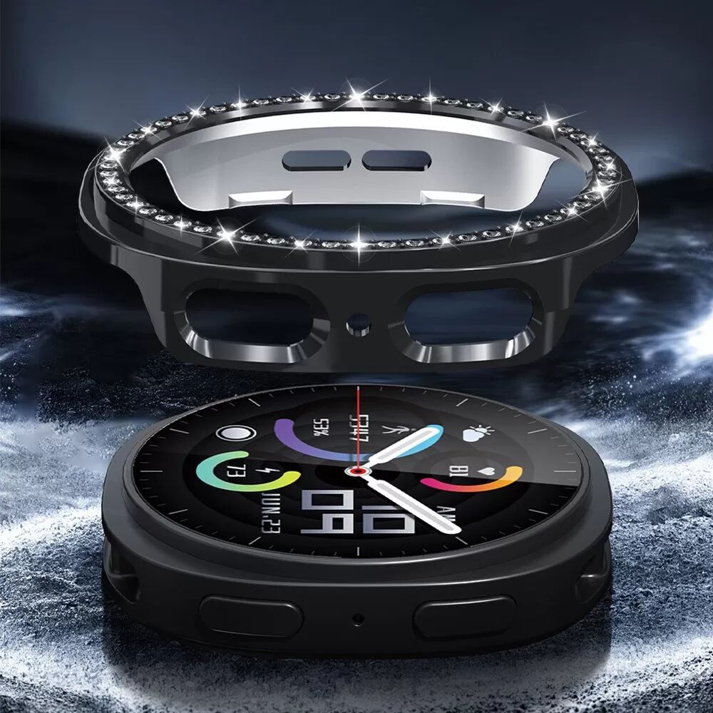 INF PC Schutzhülle mit Strasssteinen, kompatibel mit Samsung Galaxy Watch8 44 mm