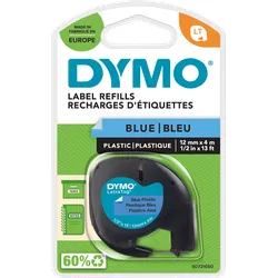 DYMO S0721650 - Beschriftungsband, Plastik, schwarz/blau, LetraTag®