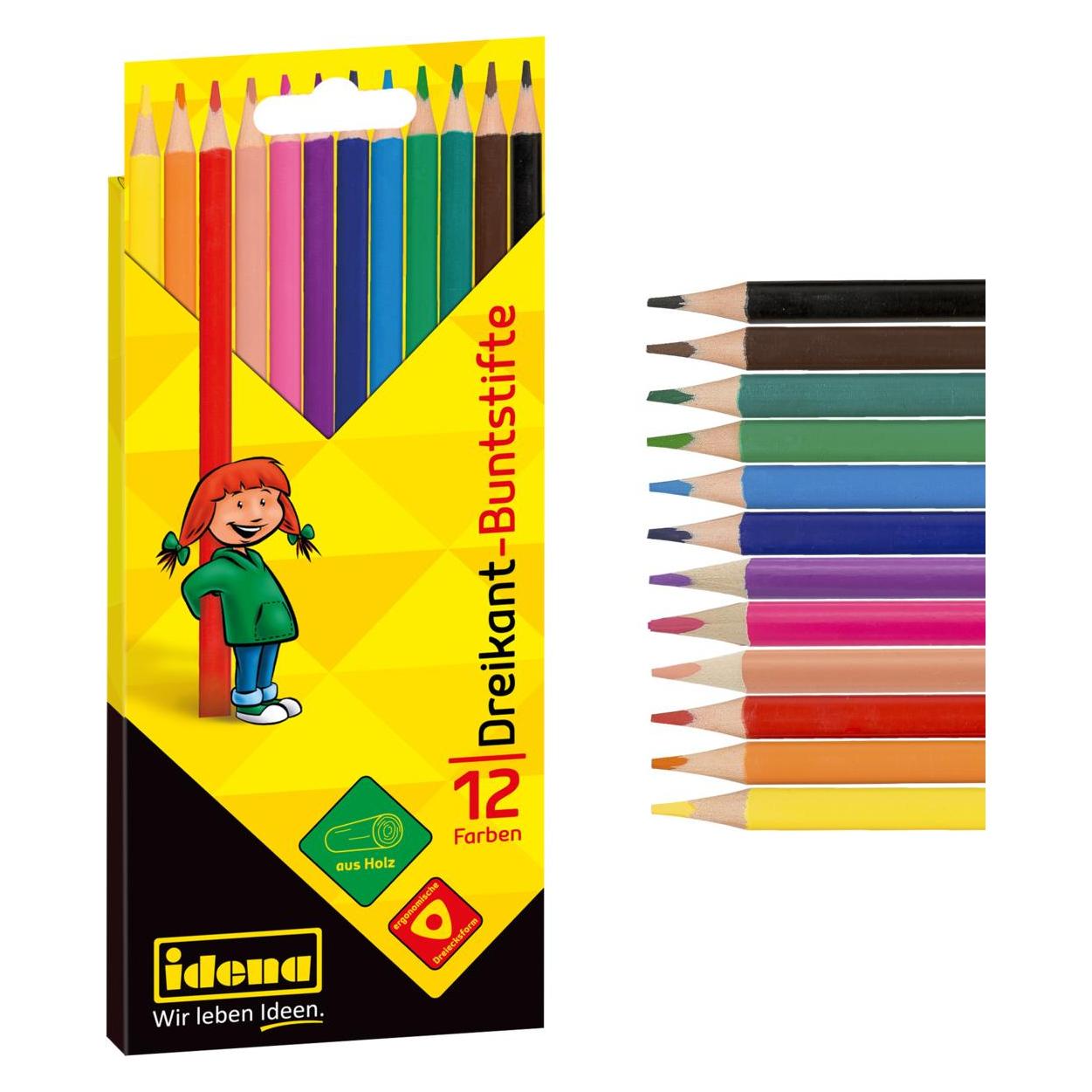 Idena Buntstifte dreikant 12er FSC100% (12x) (30328120)