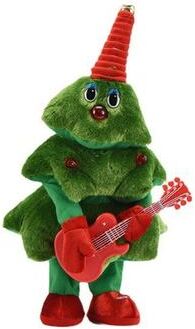 Tiny Tots Teens Trends Glowing Halloween Christmas Decoration, Electric Dancing Christmas Tree Plush Toy, Swinging Singing Festive Home guita