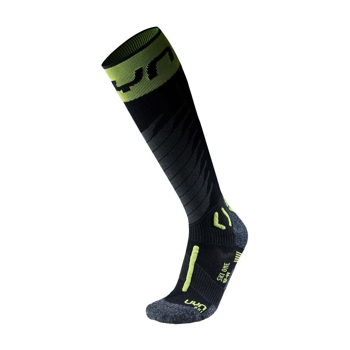 Uyn MAN Ski One Merino Socks black/lime (B205) 45/47 S100274-B205-45/47
