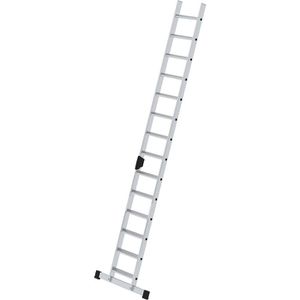 MUNK Anlegeleiter 40614, extrabreit, Länge 3,64m, aus Aluminium, mit 14 Stufen