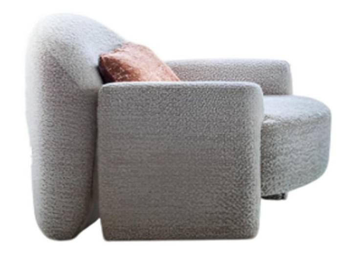 Xlmoebel Sessel Exklusiver Grauer Polster für das Designer Wohnzimmer (1-St., Sessel), Made in Europa