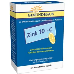Zink 10 + C Brausetabletten 20 St