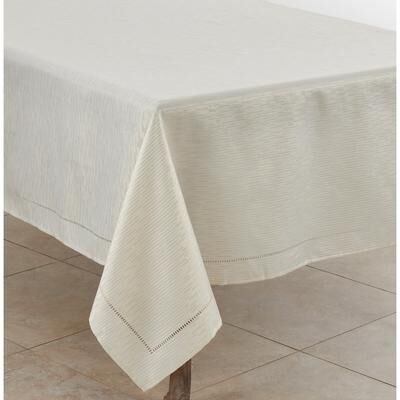 Saro Lifestyle Casual Style Tablecloth With Hemstitched Design