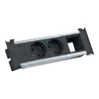 Bachmann Kapsa Type F afdekplaat, 1 module, zwart, aluminium, 45 mm