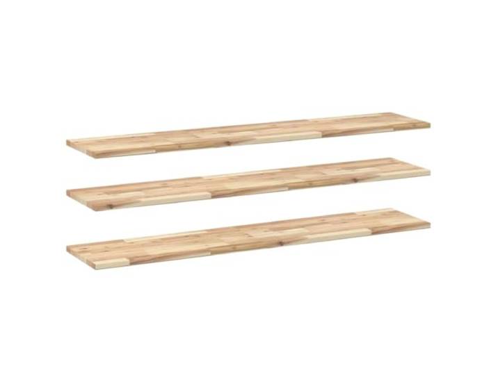 LASWWQMRF 3er Set Schweberegal Massivholz Akazie Unbehandelt 160x30x2 cm 3 rechteckige Wandboards aus reinem Echtholz für Wohnzimmer, Küche und Schlafzimmer. Ideal für Dekoration und Bücher.