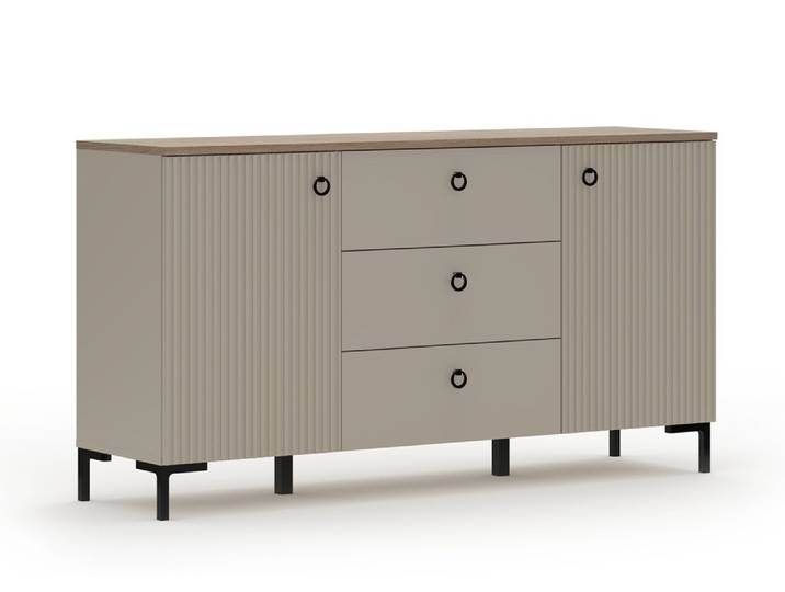 Sideboard Lucrezia 1 , Cashmere / Silverjack Eiche