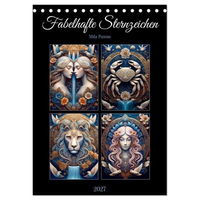 Fabelhafte Sternzeichen (Tischkalender 2027 DIN A5 hoch), CALVENDO Monatskalender