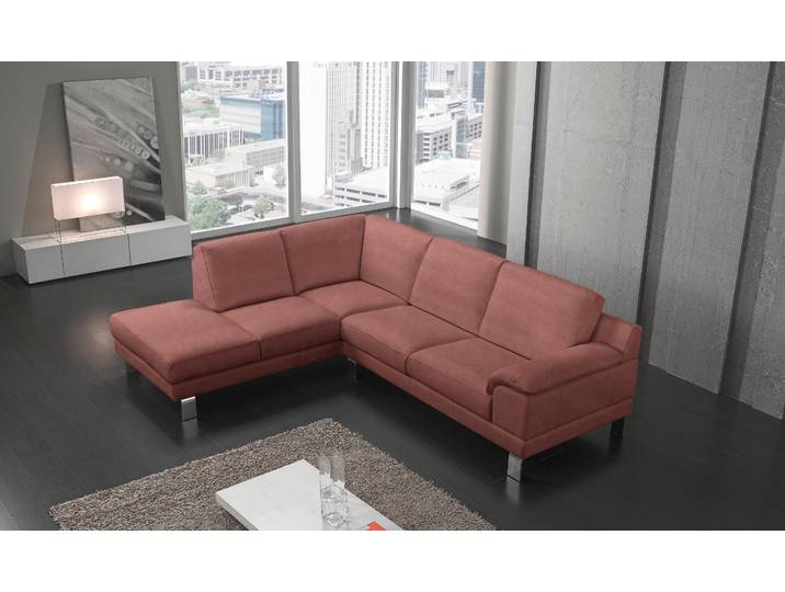 Ecksofa EGOITALIANO Shakira, Design und Sitzkomfort auf hohem Niveau, tolle Details , braun (cedar wood), B:240cm H:84cm T:212cm, Sofas, Ecksofa, mit Ottomane, L-Form, elegante Metallfüsse