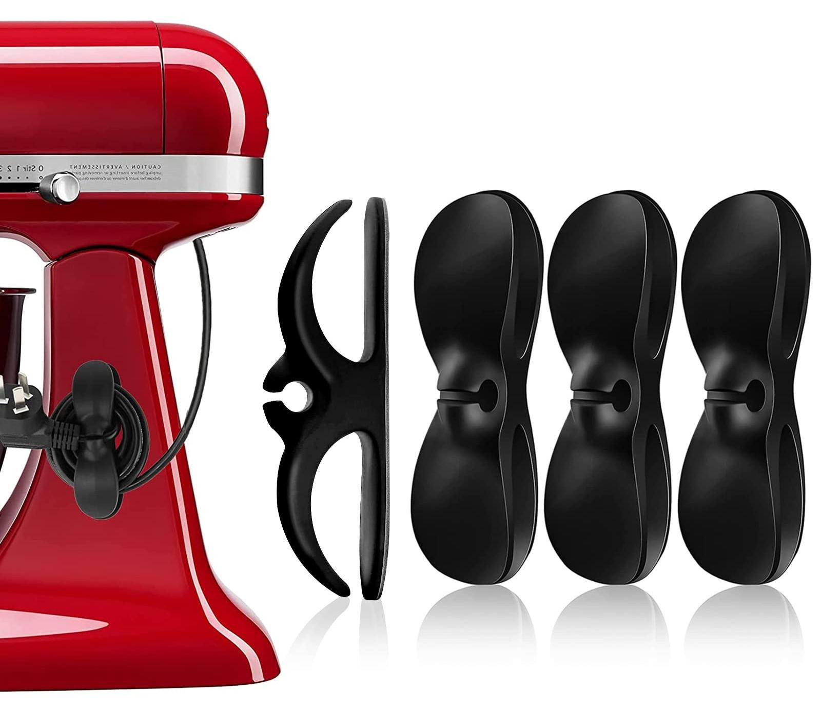 Dripio Kabelorganisator set, 4 stuks, zelfklevend, zwart siliconen