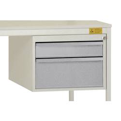 Manuflex LD4702.9006 ESD ESD-Gehäuse-Unterbau, Nutzhöhe 300 mm mit 2 Schubfächern