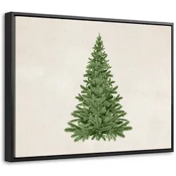 LEINWAND Bilder mit Rahmen - Weihnachtsbaum - Grün - Weihnachten - Feiertage - 40x30