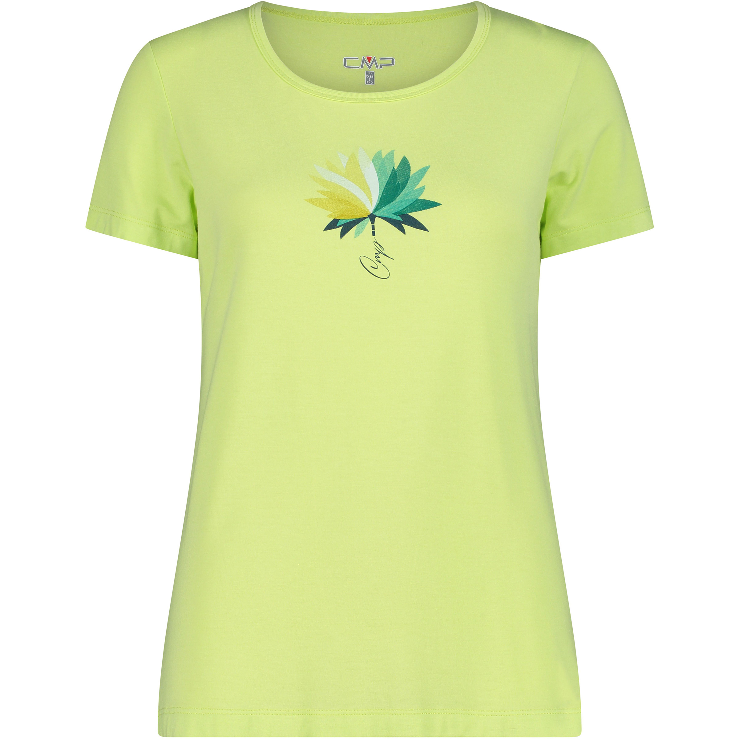 CMP Print Damen T-Shirts gruen Größe XXS Trekking Hautfreundlich Lyocell (Tencel)