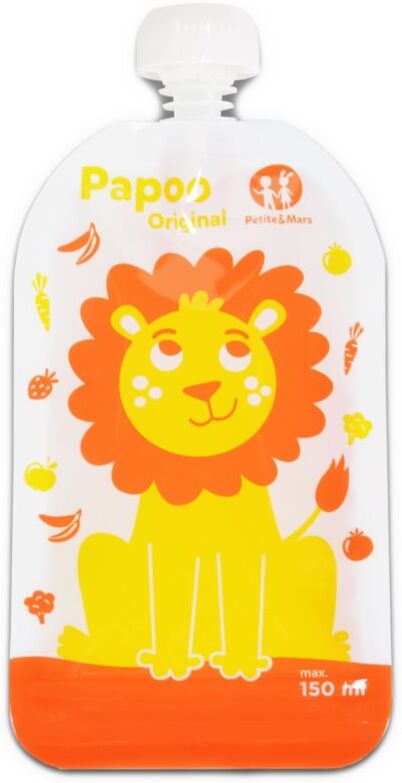 Petite&Mars Papoo gourde alimentaire Lion 6x150 ml