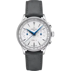 Certina DS-1 Chrono Auto C029.462.16.011.00 - weiß mit gebläuten Zeigern,grau - 42mm
