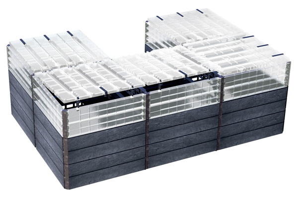 GRAFOTTOGMBH ERGO QUADRO TurboPlus UL 80 Hochbeet Wood inkl. FLORA 16942258