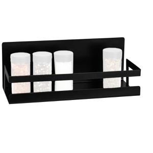 Wenko Gewürzregal Ima 55068100, schwarz, mit 1 Etage, hängend, aus Metall, magnetisch, 30 x 12 x 11cm