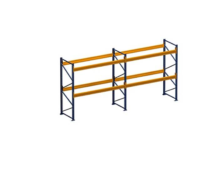 Palettenregal 5,60 m x 2.50 m (LxH) 2 Felder Fachlast 2050 kg für bis zu 18 Europaletten Schwerlastregal Lagerregal Regal